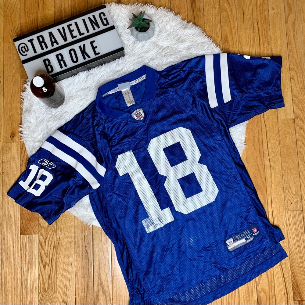 🏈 Reebok Peyton Manning 18 Colts Jersey